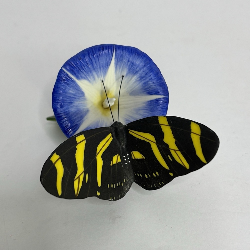Franklin Mint Butterflies of the World ZEBRA LONGWING Porcelain Butterfly 1986